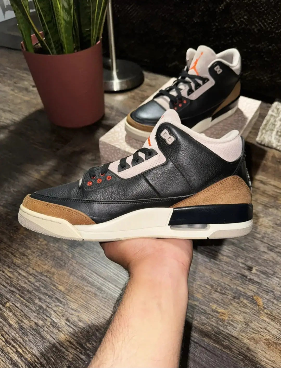 Air Jordan 3 Negros — Black/Palomino/Desert