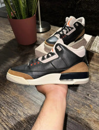 Air Jordan 3 Negros — Black/Palomino/Desert
