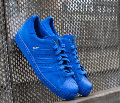Adidas Superstar 80s "City Pack" — Total Blue (Paris)