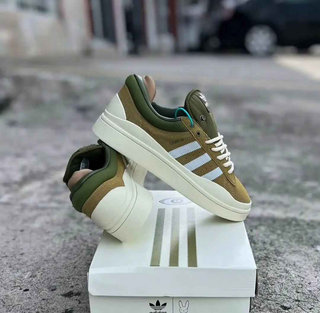 Adidas Campus x Bad Bunny Verdes — Olive/White