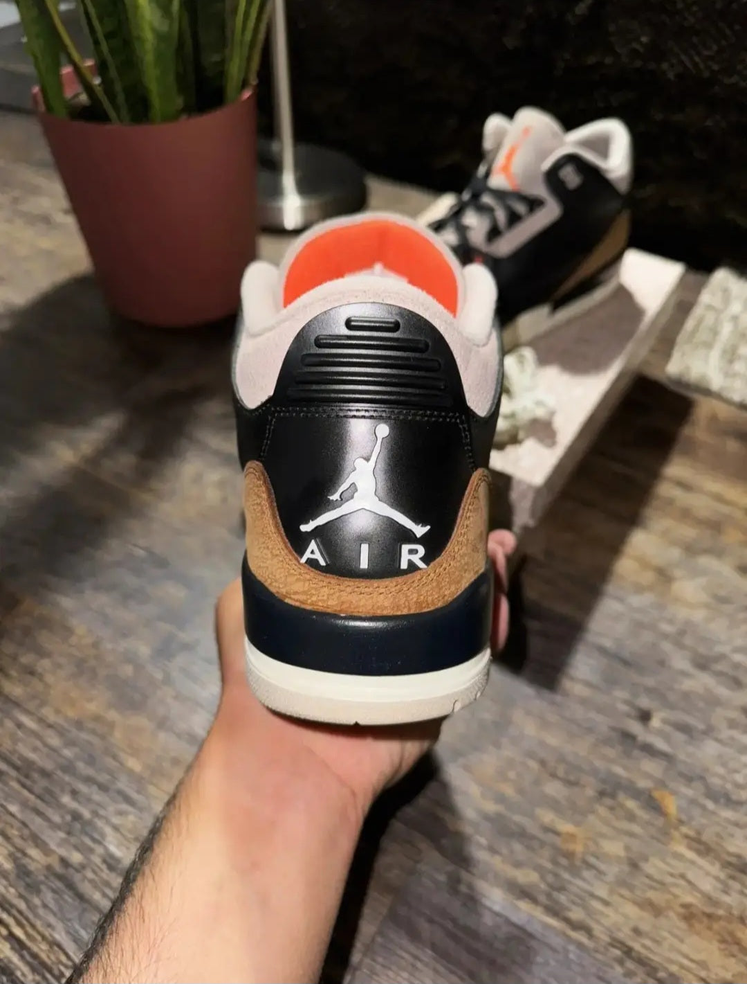 Air Jordan 3 Negros — Black/Palomino/Desert
