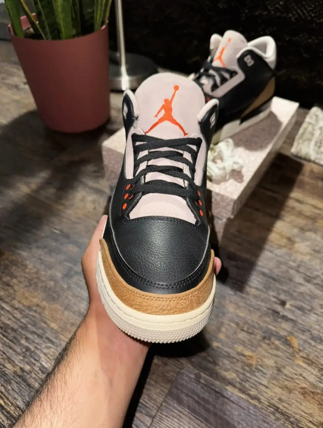 Air Jordan 3 Negros — Black/Palomino/Desert