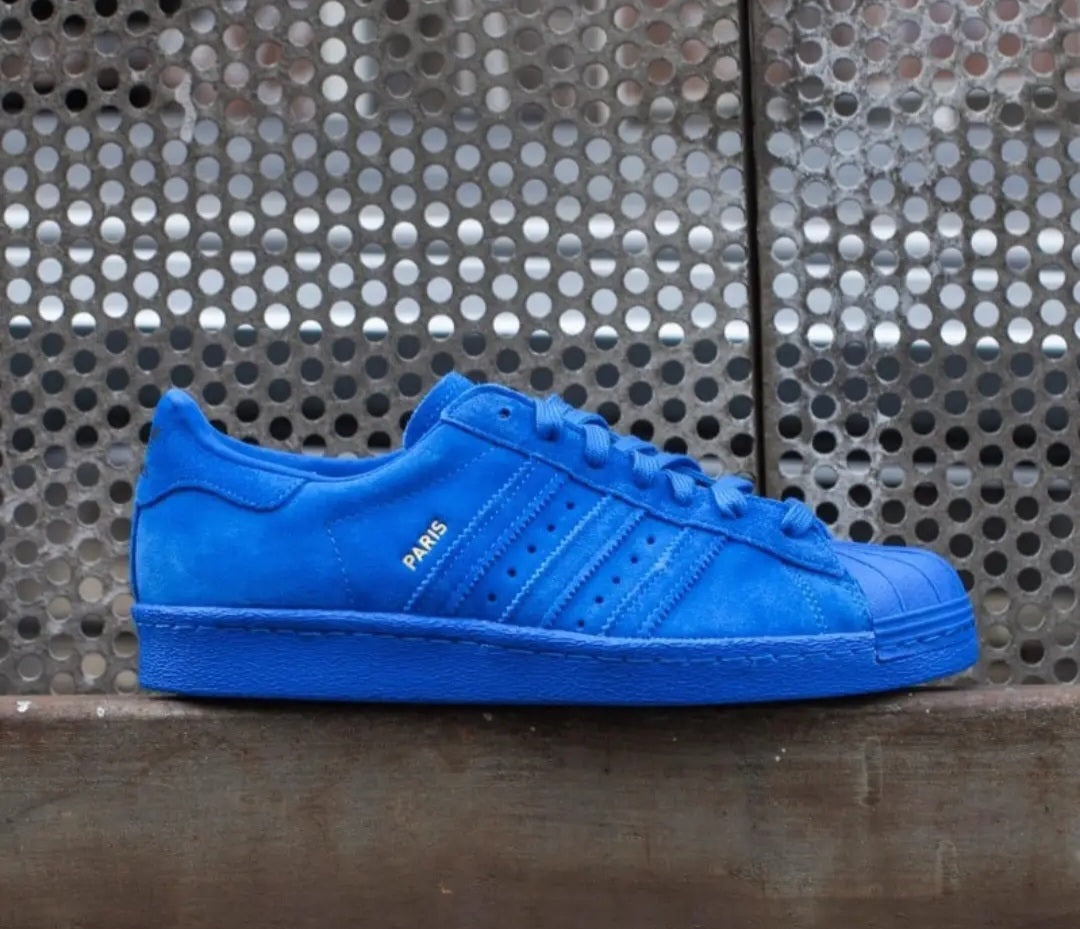 Adidas Superstar 80s "City Pack" — Total Blue (Paris)